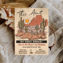 Dit is niet mijn eerste Rodeo Cowboy verjaardagsfe