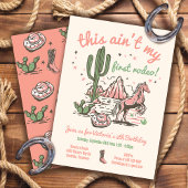 Dit is niet mijn eerste Rodeo Cowgirl Birthday Kaart