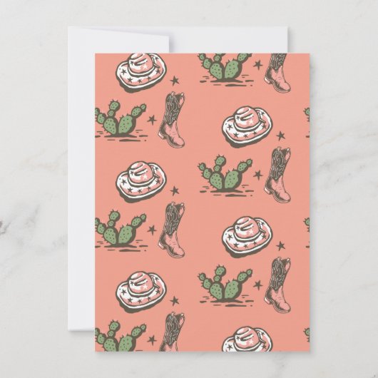 Dit is niet mijn eerste Rodeo Cowgirl Birthday Kaart (Achterkant)