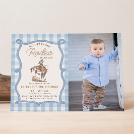 Dit is niet mijn eerste rodeo gingham foto kaart