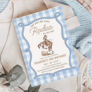 Dit is niet mijn eerste rodeo gingham kaart