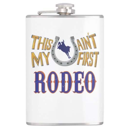 Dit is niet mijn eerste Rodeo. Heupfles (Voorkant)
