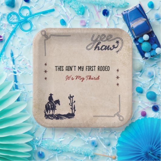 Dit is niet mijn eerste Rodeo Paper Bord (Feest)