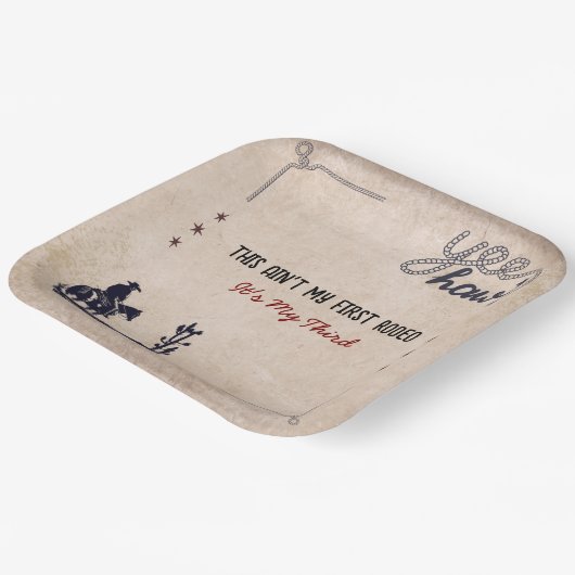 Dit is niet mijn eerste Rodeo Paper Bord (Gebogen)