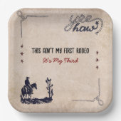 Dit is niet mijn eerste Rodeo Paper Bord (Voorkant)