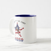 Dit is niet mijn eerste RODEO Tweekleurige Koffiemok (Voorkant links)