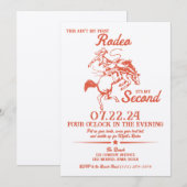 Dit is niet mijn eerste rodeo uitnodiging (Voorkant / Achterkant)