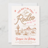 Dit is niet mijn eerste rodeo-uitnodiging kaart (Voorkant)