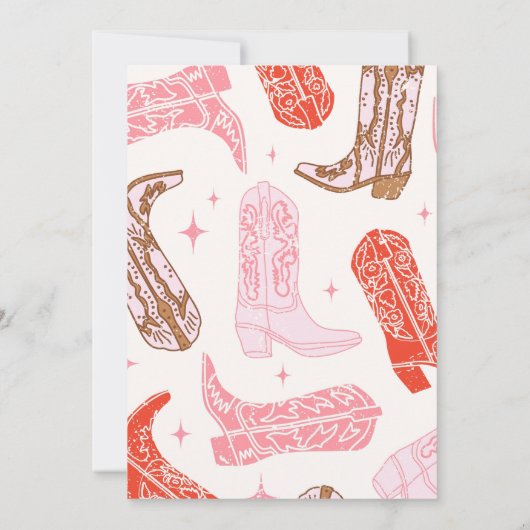 Dit is niet mijn eerste rodeo-uitnodiging kaart (Achterkant)