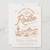 Dit is niet mijn eerste rodeo-uitnodiging kaart (Voorkant)