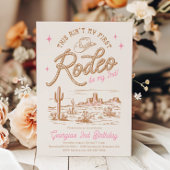 Dit is niet mijn eerste rodeo-uitnodiging kaart