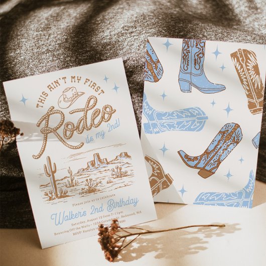 Dit is niet mijn eerste rodeo-uitnodiging kaart
