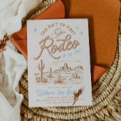 Dit is niet mijn eerste rodeo-uitnodiging kaart