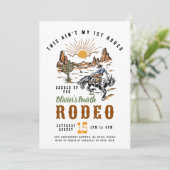 Dit is niet mijn eerste Rodeo-verjaardagsuitnodigi Kaart (Staand voorkant)