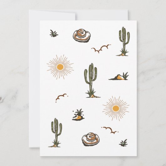 Dit is niet mijn eerste Rodeo-verjaardagsuitnodigi Kaart (Achterkant)