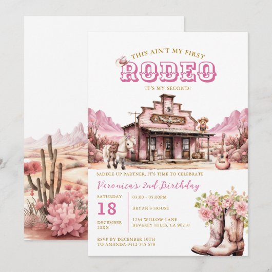 Dit is niet mijn eerste rodeo voor mijn tweede ver kaart (Voorkant / Achterkant)