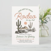 Dit is niet mijn eerste Rodeo Westerne 2e verjaard Kaart (Staand voorkant)