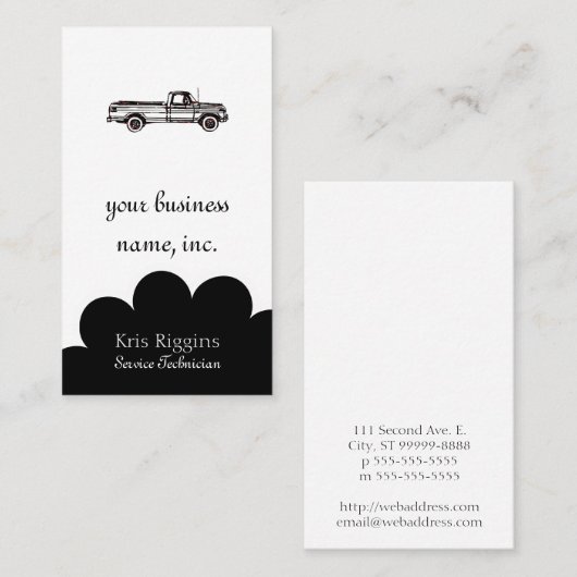 Dit is niet mijn ophaalservice visitekaartje (Voorkant / Achterkant)