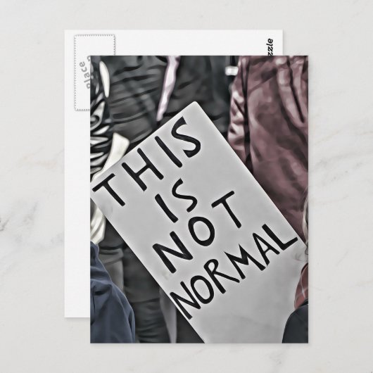 Dit is niet normaal briefkaart (Voorkant / Achterkant)