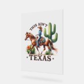 Dit is niet Texas Cowgirl Horse Acryl Bord (Hoek)
