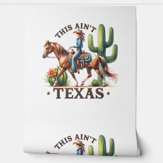 Dit is niet Texas Cowgirl Horse Behang