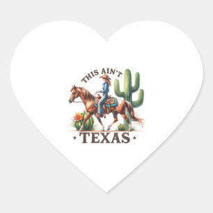Dit is niet Texas Cowgirl Horse Hart Sticker