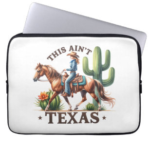 Dit is niet Texas Cowgirl Horse Laptop Sleeve