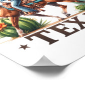 Dit is niet Texas Cowgirl Horse Poster (Hoek)