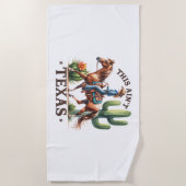 Dit is niet Texas Cowgirl Horse Strandlaken (Voorkant)