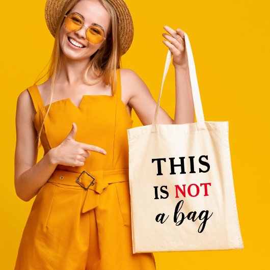 Dit is niet | Trendy humoristische typografie Grap Tote Bag
