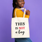 Dit is niet | Trendy humoristische typografie Grap Tote Bag
