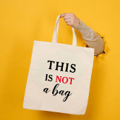 Dit is niet | Trendy humoristische typografie Grap Tote Bag