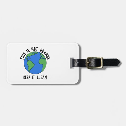 Dit is niet uranus, houd het schoon bagagelabel (Voorkant horizontaal)