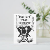 Dit is niet waar ik voor heb gestemd briefkaart (Staand voorkant)