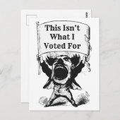 Dit is niet waar ik voor heb gestemd briefkaart (Voorkant / Achterkant)