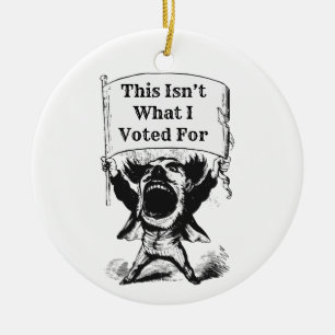 Dit is niet waar ik voor heb gestemd keramisch ornament