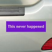 Dit is nooit gebeurd bumpersticker (Op auto)