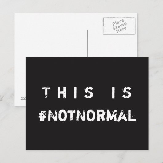 Dit is #NotNormal Social Justice Briefkaart (Voorkant / Achterkant)