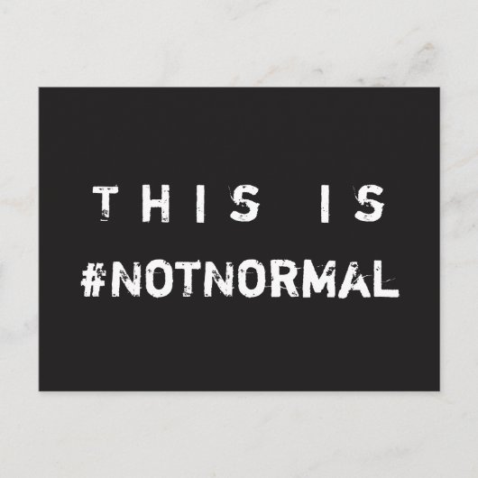 Dit is #NotNormal Social Justice Briefkaart (Voorkant)