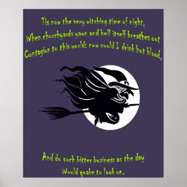 Dit is nu de heksentijd van de nacht Shakespeare Poster