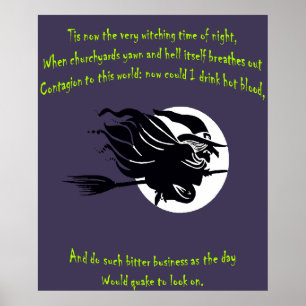 Dit is nu de heksentijd van de nacht Shakespeare Poster