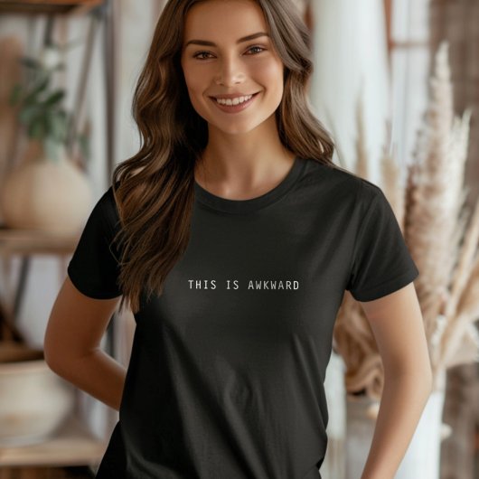 Dit is ongemakkelijk T-shirt, minimalistische soci T-shirt