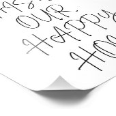 Dit is ons gelukkige huis Eenvoudig teken Zwart Wi Foto Afdruk (Hoek)