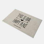 Dit is ons gelukkige huishormoon deurmat (Schuin)