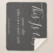 Dit is ons | Gepersonaliseerde familienamen Sherpa Deken (Voorkant)