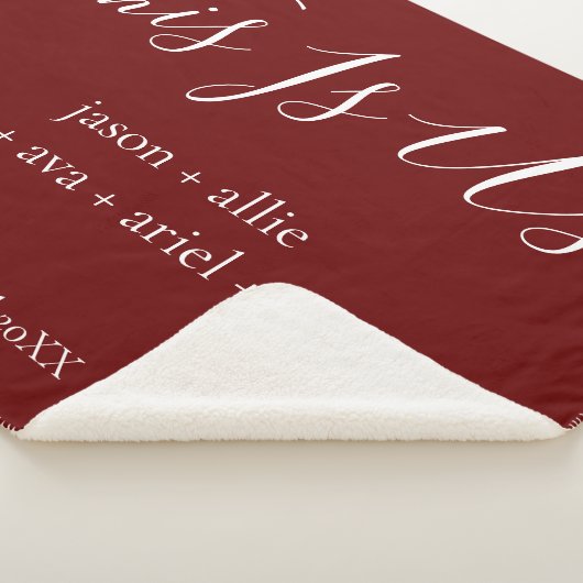 Dit is ons | Gepersonaliseerde familienamen Sherpa Deken (3/4)