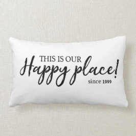 Dit is ons Happy Place gepersonaliseerd Sierkussen Kussen