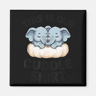 Dit Is Ons Knuffel Shirt Schattig Olifant Koppel Magneet