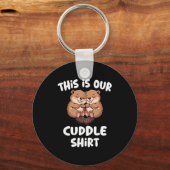 Dit Is Ons Knuffelshirt Schattig Bever Koppel Sleutelhanger (Voorkant)