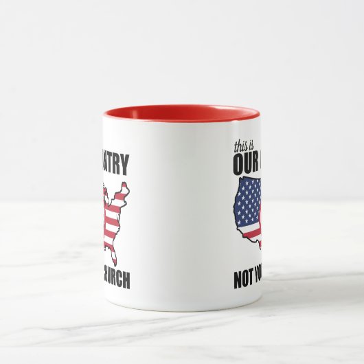 Dit is ons land, niet uw kerkprotest mok (Midden)